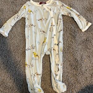 Bird print 6-9 month sleep and play one  piece